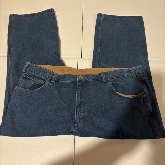 Duluth Trading Co Men’s Size 48x30 Straight Leg Blue Denim Jeans Medium Wash - Picture 1 of 7